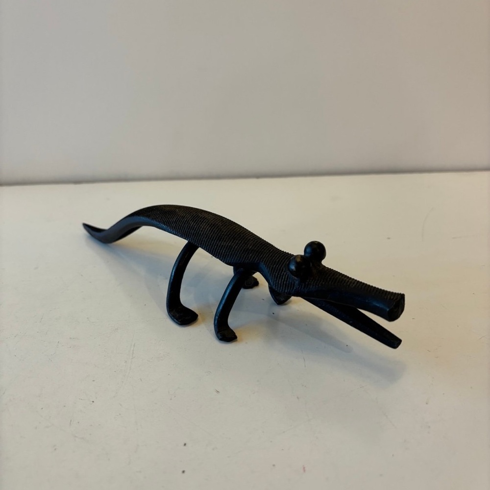 black iron crocodile/alligator decor